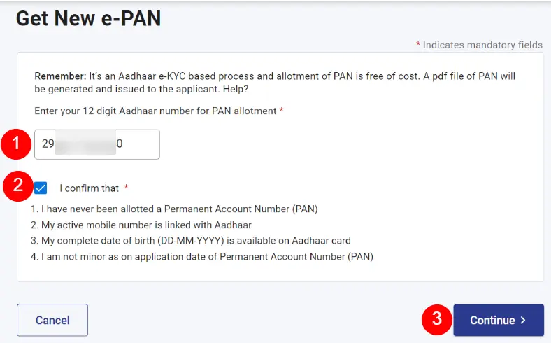 Instant PAN card 