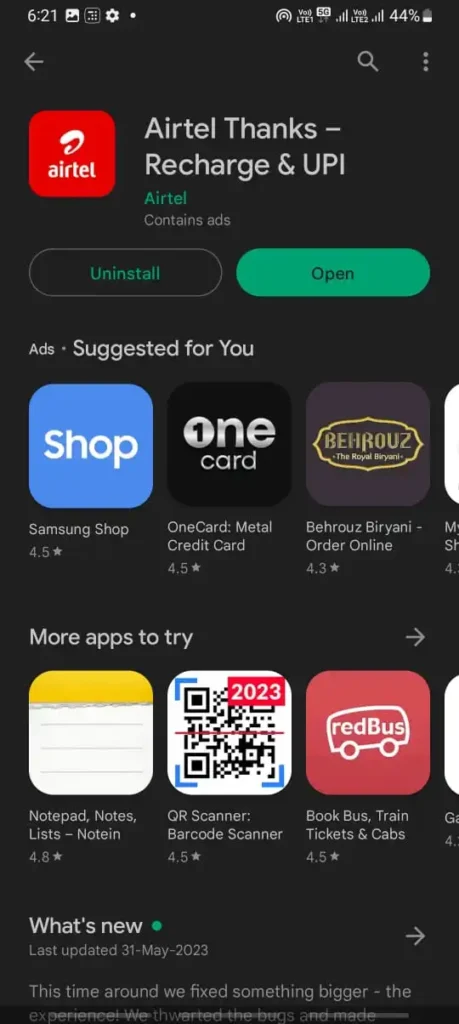 airtel thanks app on google play store